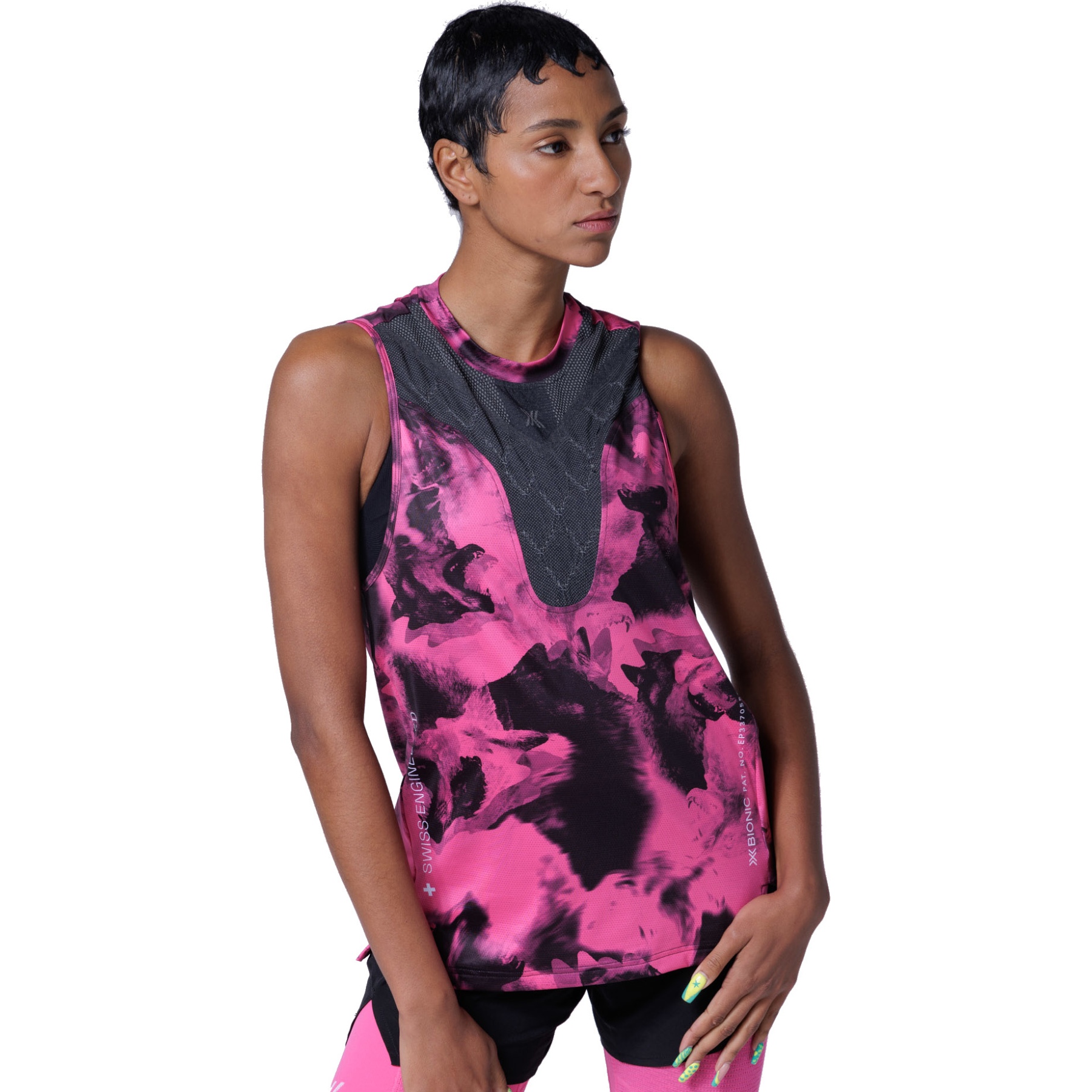 Productfoto van X-Bionic Corefusion Run Hardlooptop Unisex - wolfpack/black/neo pink
