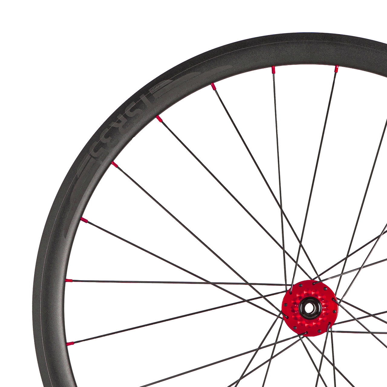 Bild von Tune TSR35 Disc Vorderrad - 28" | KillHill CL | Standard Lager | Clincher | Centerlock | 12x100mm - 24-Loch - rot