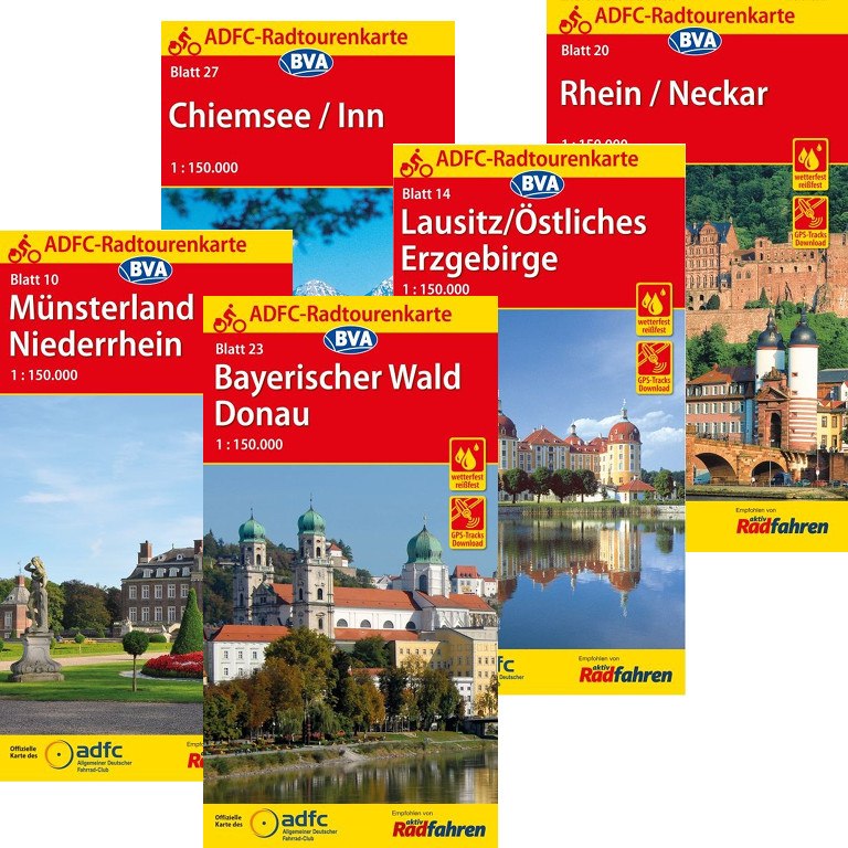 Produktbild von ADFC Radtourenkarten - 27 Regionen zur Auswahl