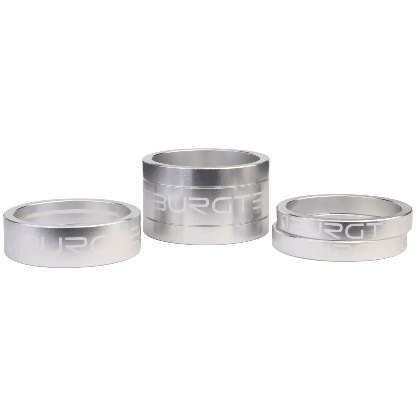Produktbild von Burgtec Stem Spacer Kit - 5/10/20mm - Rhodium Silver