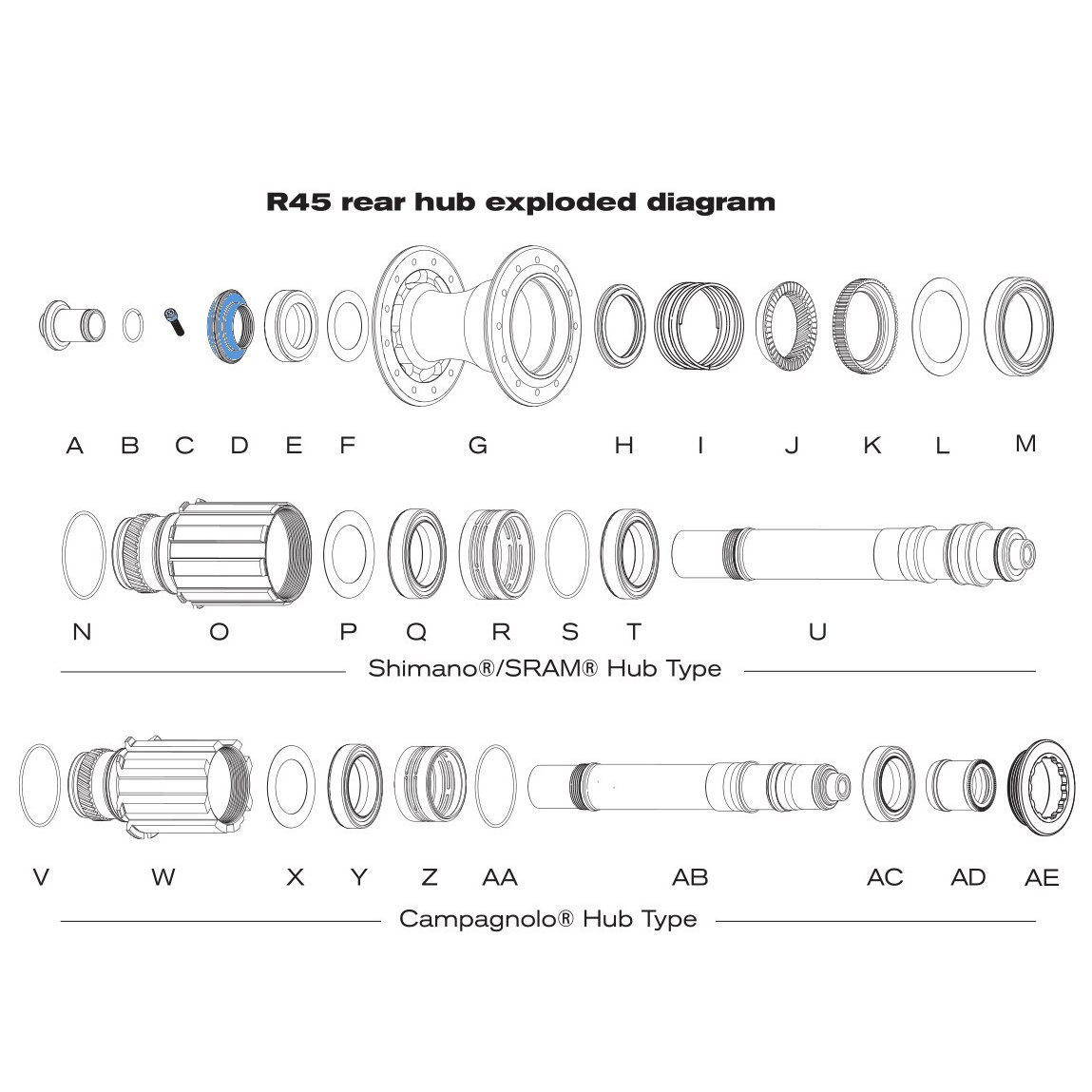 Chris King R45 Hub Axle Adjusting Cone Clamp (PHB710, PHB725) BIKE24