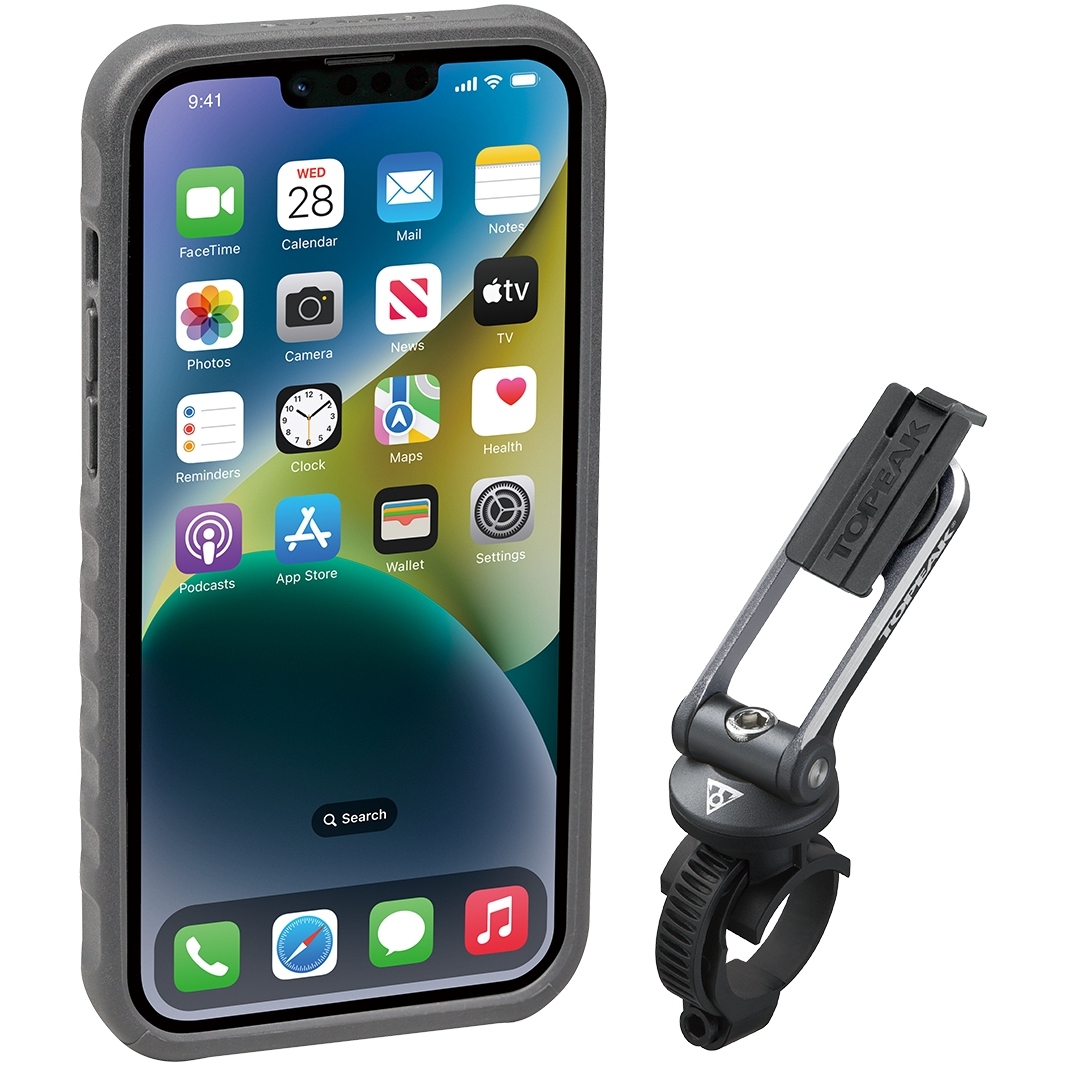 Produktbild von Topeak Ridecase für Apple iPhone 14 Plus Smartphone-Hülle mit Halterung - schwarz/grau