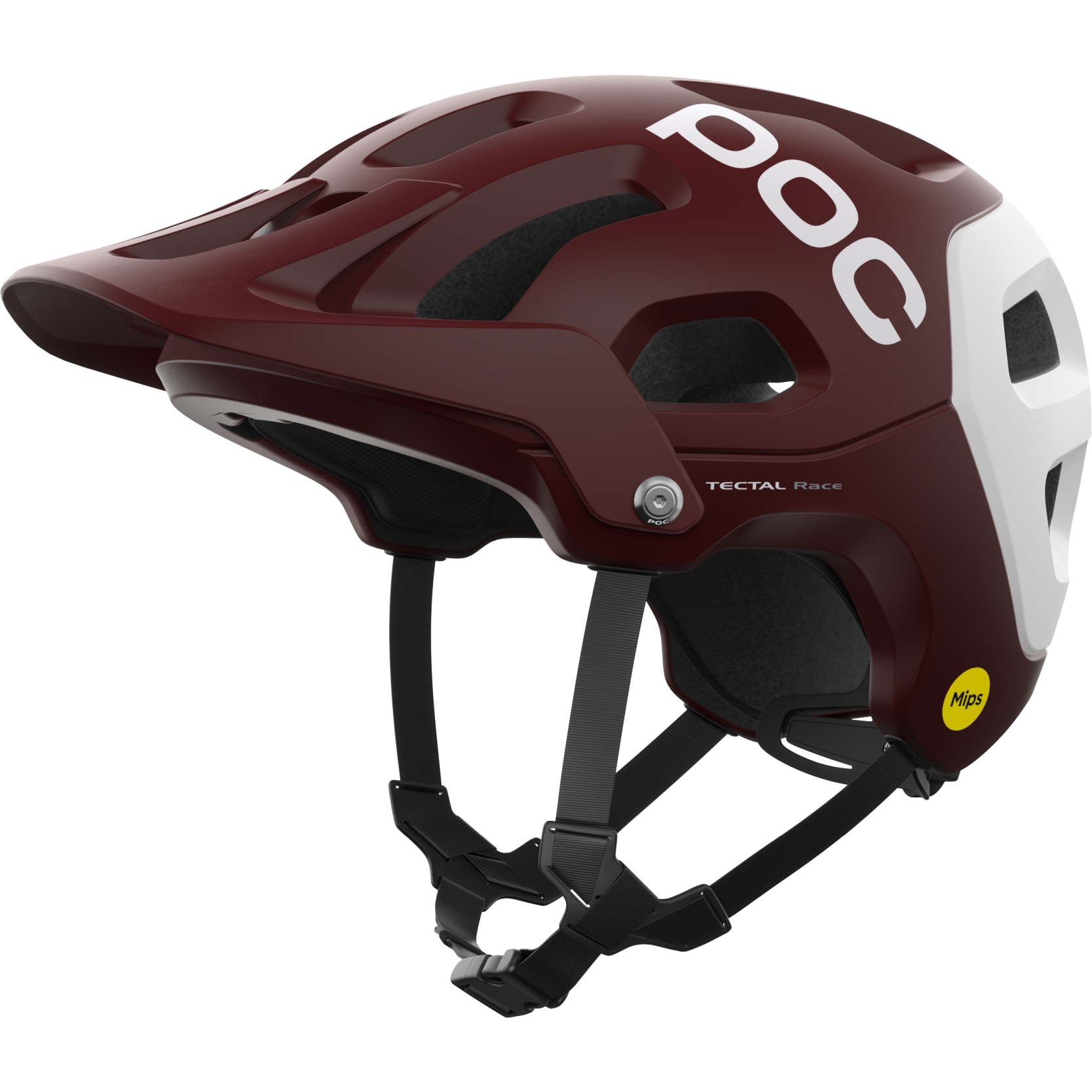Picture of POC Tectal Race MIPS Helmet - 8449 Garnet Red/Hydrogen White Matt