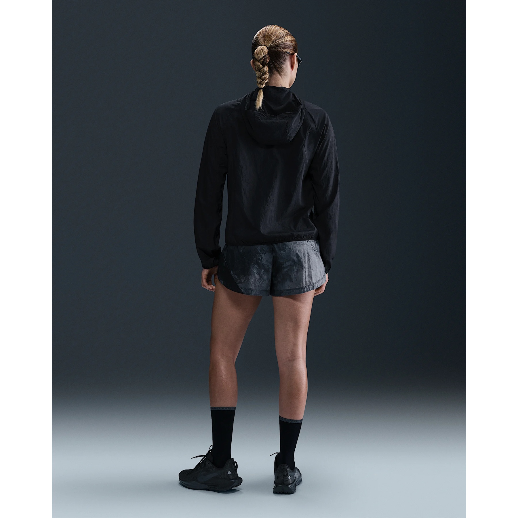 nike black running jacket womens