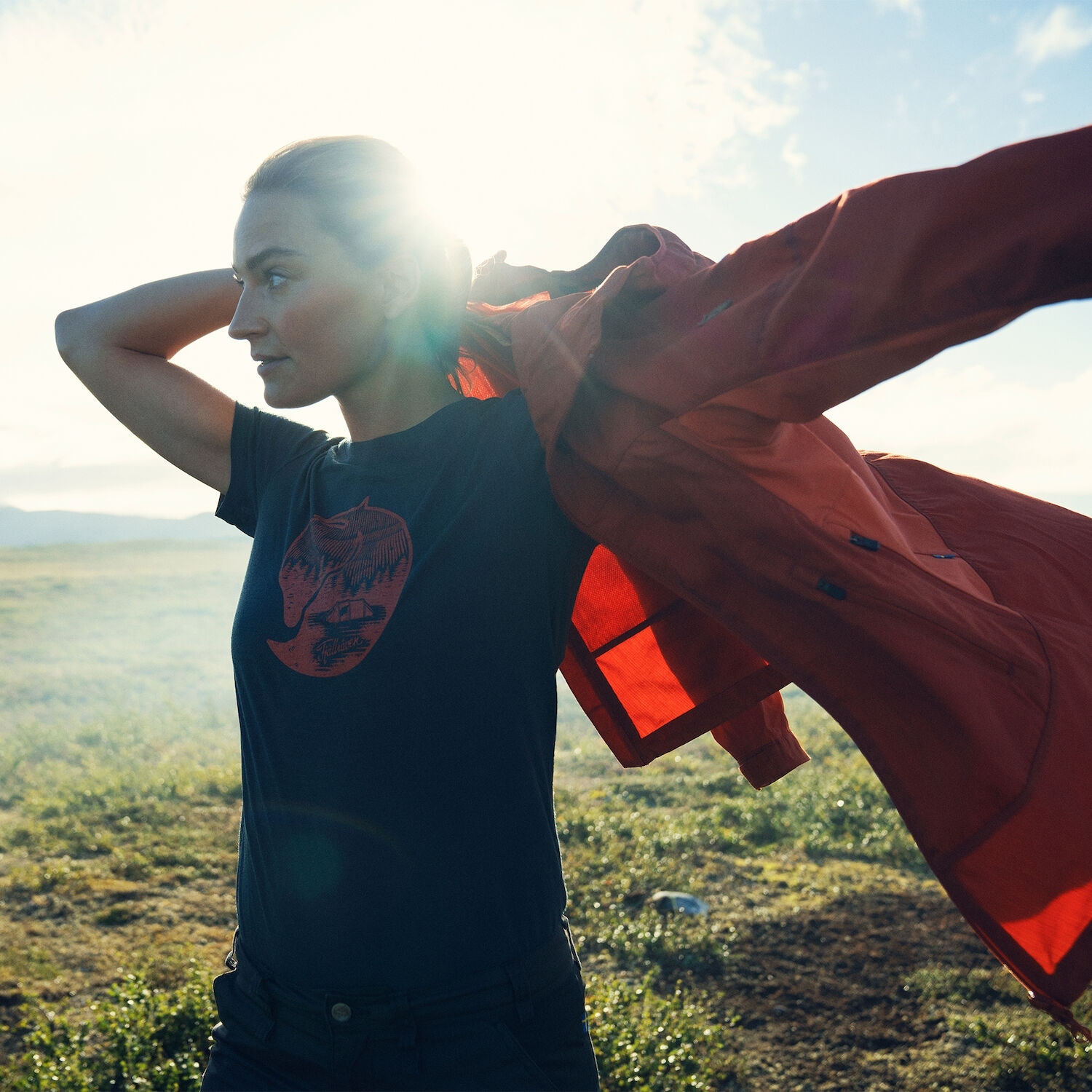 Fjällräven Abisko Wool Fox Shortsleeve Shirt Women - patina  green-terracotta brown