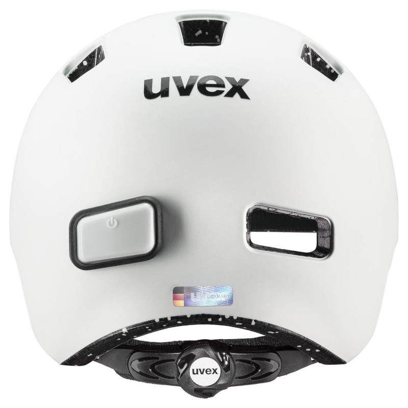 uvex city 4 Women's Edition - lightweight city helmet for women - incl. LED light - individual fit system - white-grey matt - 51-55 cm