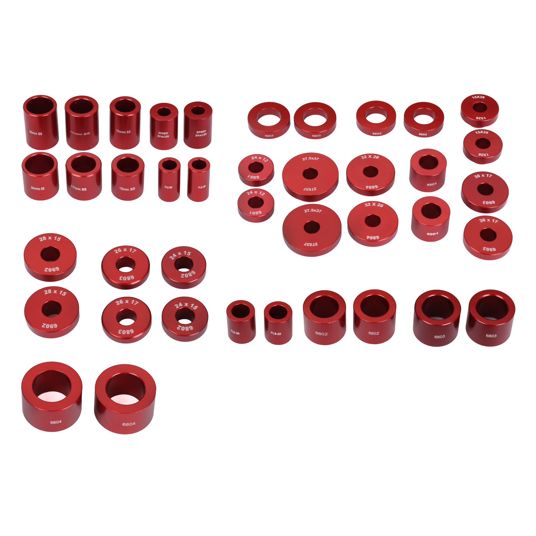 Productfoto van Wheels Manufacturing Drift Kit | Essential - Press-In Adapter Set for Sealed Bearings - BP0003