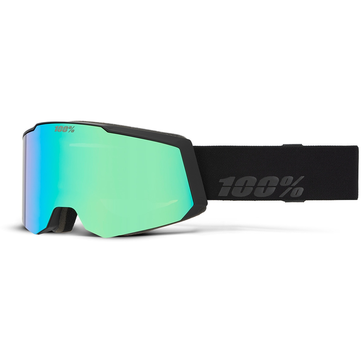 Bild von 100% Snowcraft S Ski-Brille - HiPER Mirror Lens - Black/Green / Grey-Blue-Green + Pink-Turquoise