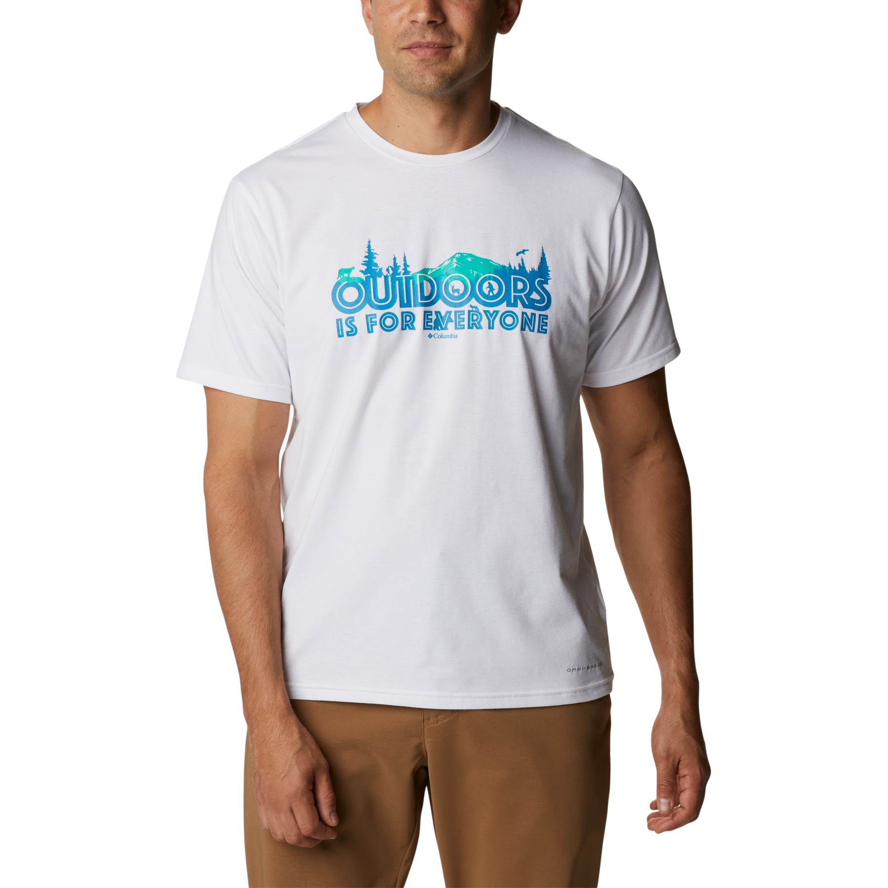 Picture of Columbia Sun Trek Graphic T-Shirt - White, All For Outdoors Graphic