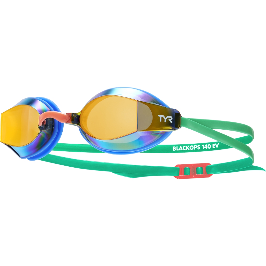 Produktbild von TYR Black Ops 140 EV Mirrored Schwimmbrille - blau/grün