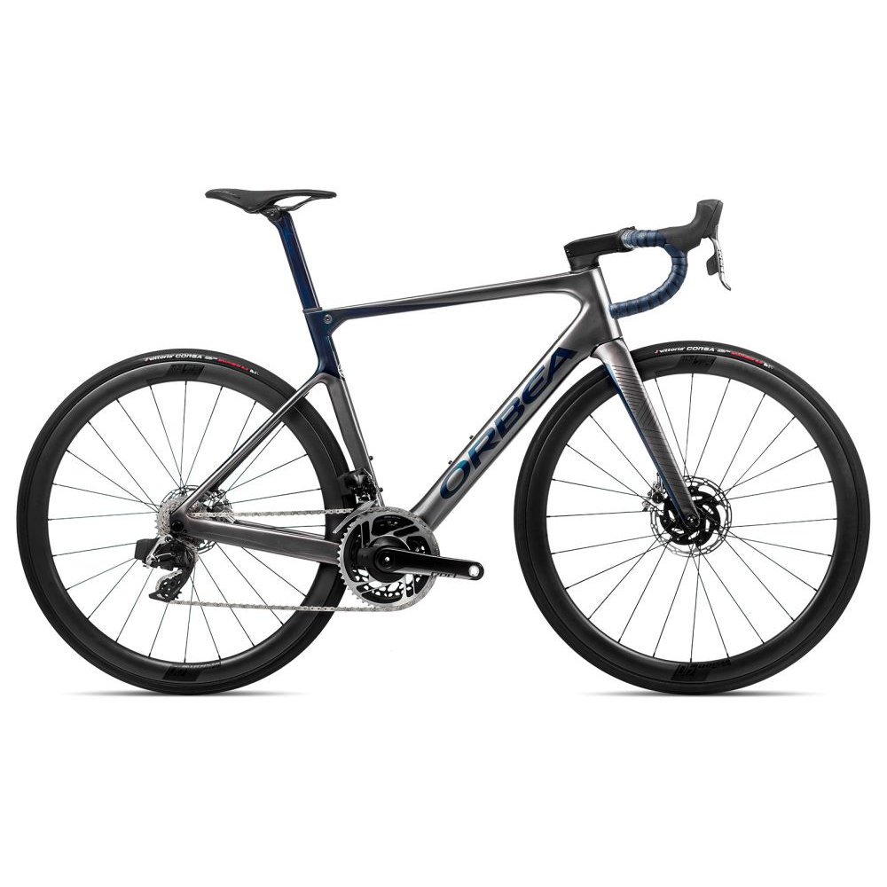 Picture of Orbea ORCA M11eLTD PWR - Red eTap AXS Road Bike - 2023 - Glitter Anthracite - Blue Carbon (gloss)