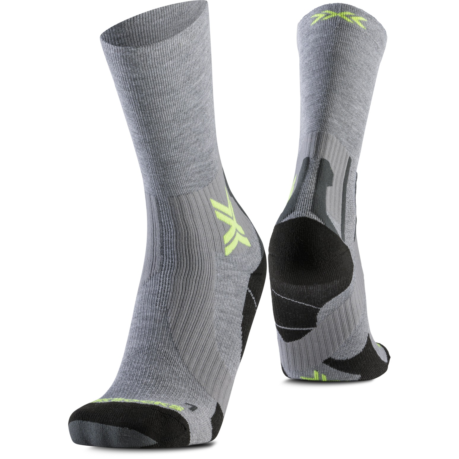 Image de X-Socks Chaussettes de course - Run Perform Warm Crew - rhino grey/canary