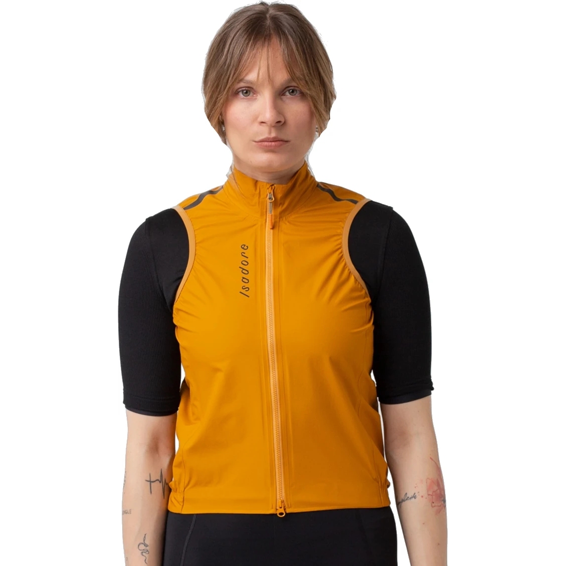 Picture of Isadore Signature Rain Cycling Gilet Women - Sudan Brown