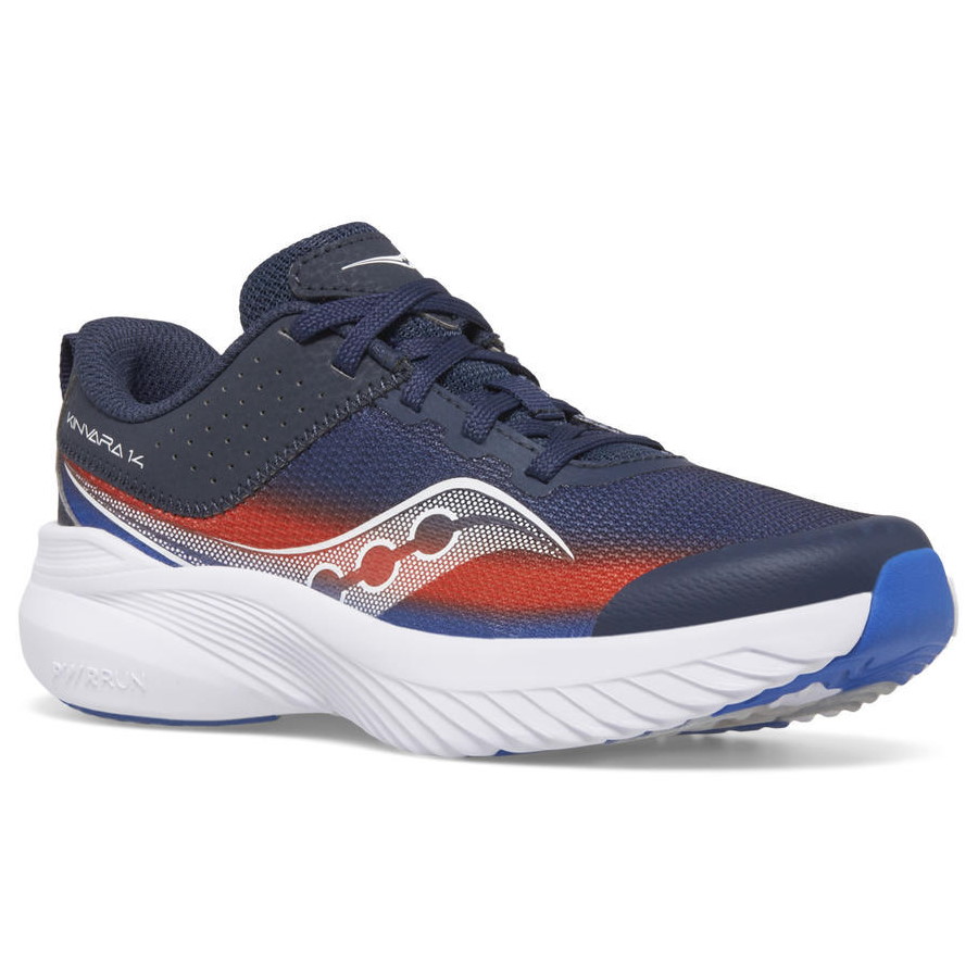 Image of Saucony Kinvara 14 Ltt Shoes Boys - navy/red