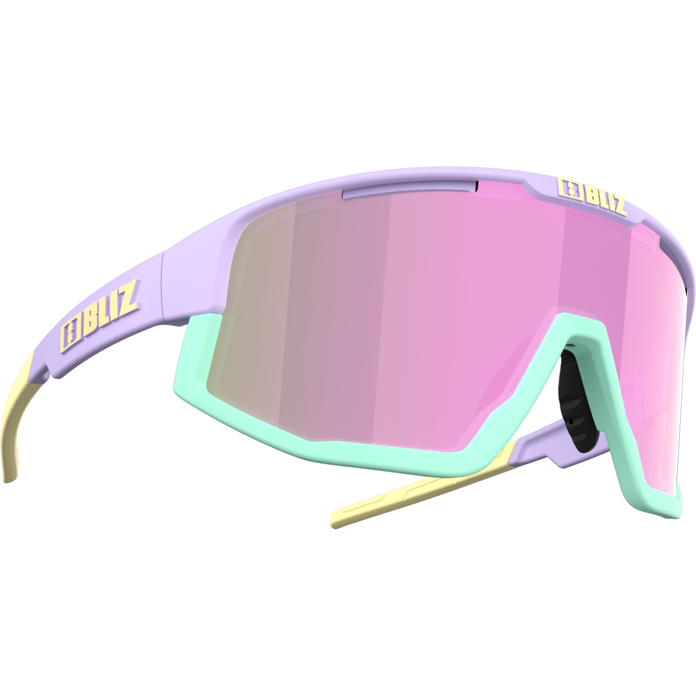 Produktbild von Bliz Fusion Brille - Matt Pastel Purple Yellow Logo / Brown with Pink Multi