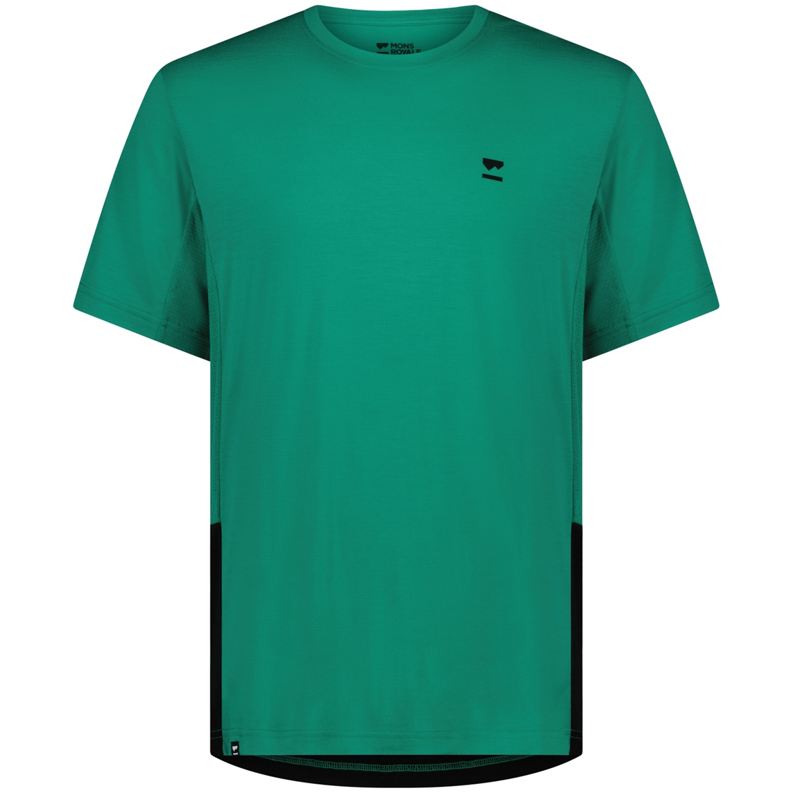 Picture of Mons Royale Tarn Merino Shift T-Shirt Men - pop green / black