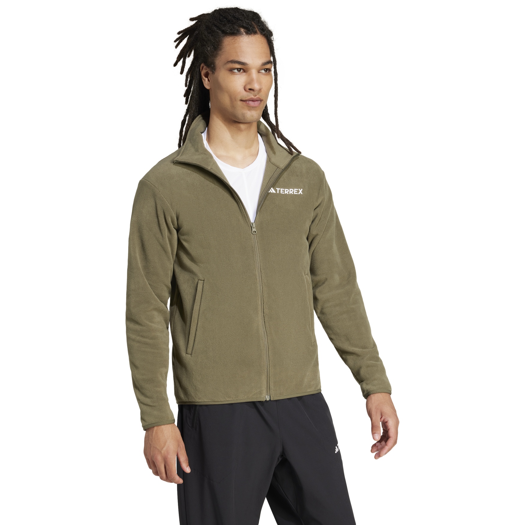 マユライズ adidas TERREX Multi Essential Fleece Jacket Men - olive strata