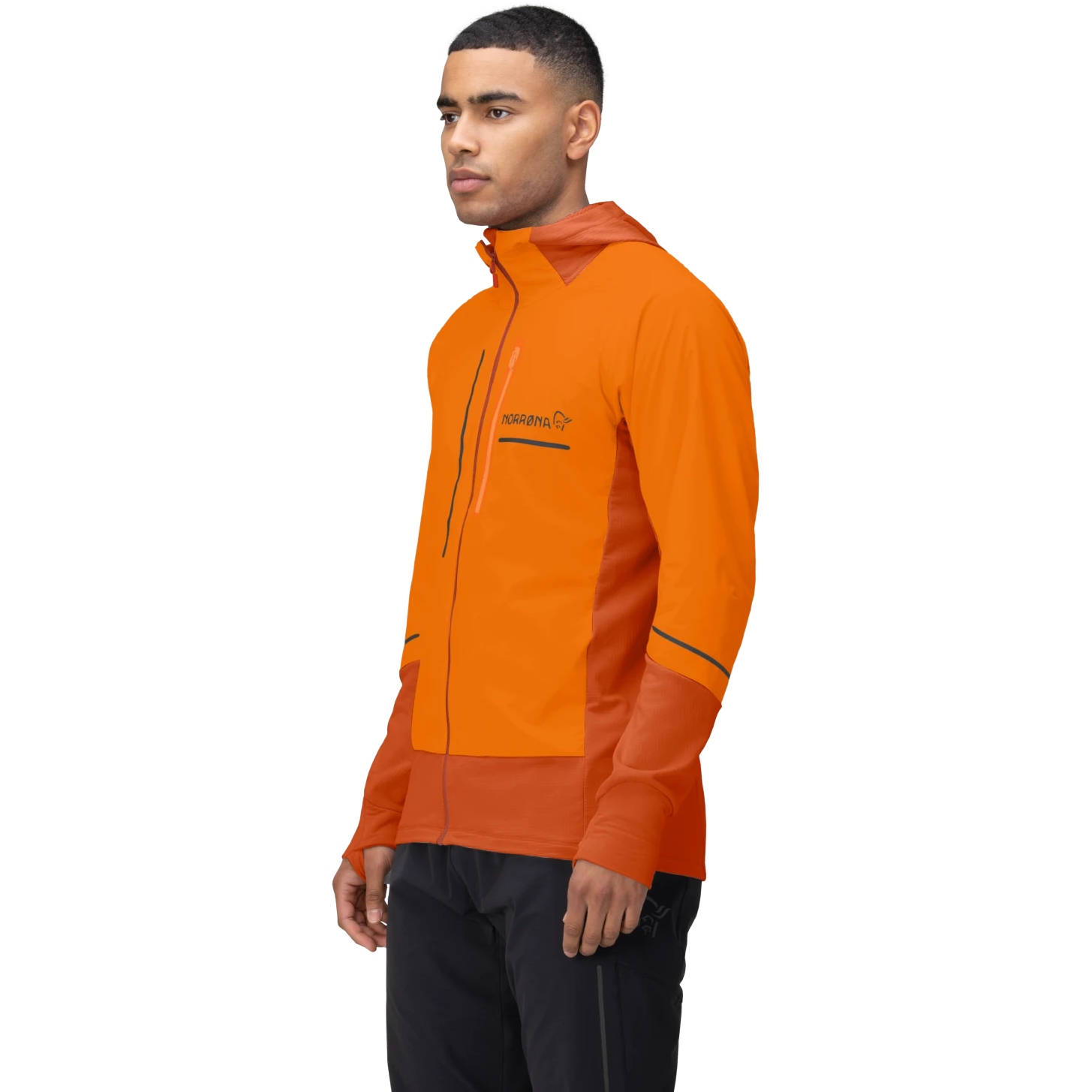 Norrona senja Alpha90 Zip Hood Jacket Men - Exuberance | BIKE24