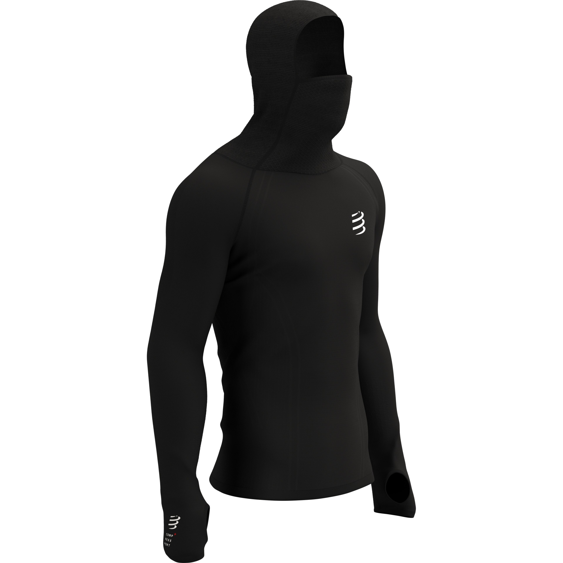 Image of Compressport 3D Thermo UltraLight Racing Hoodie - black
