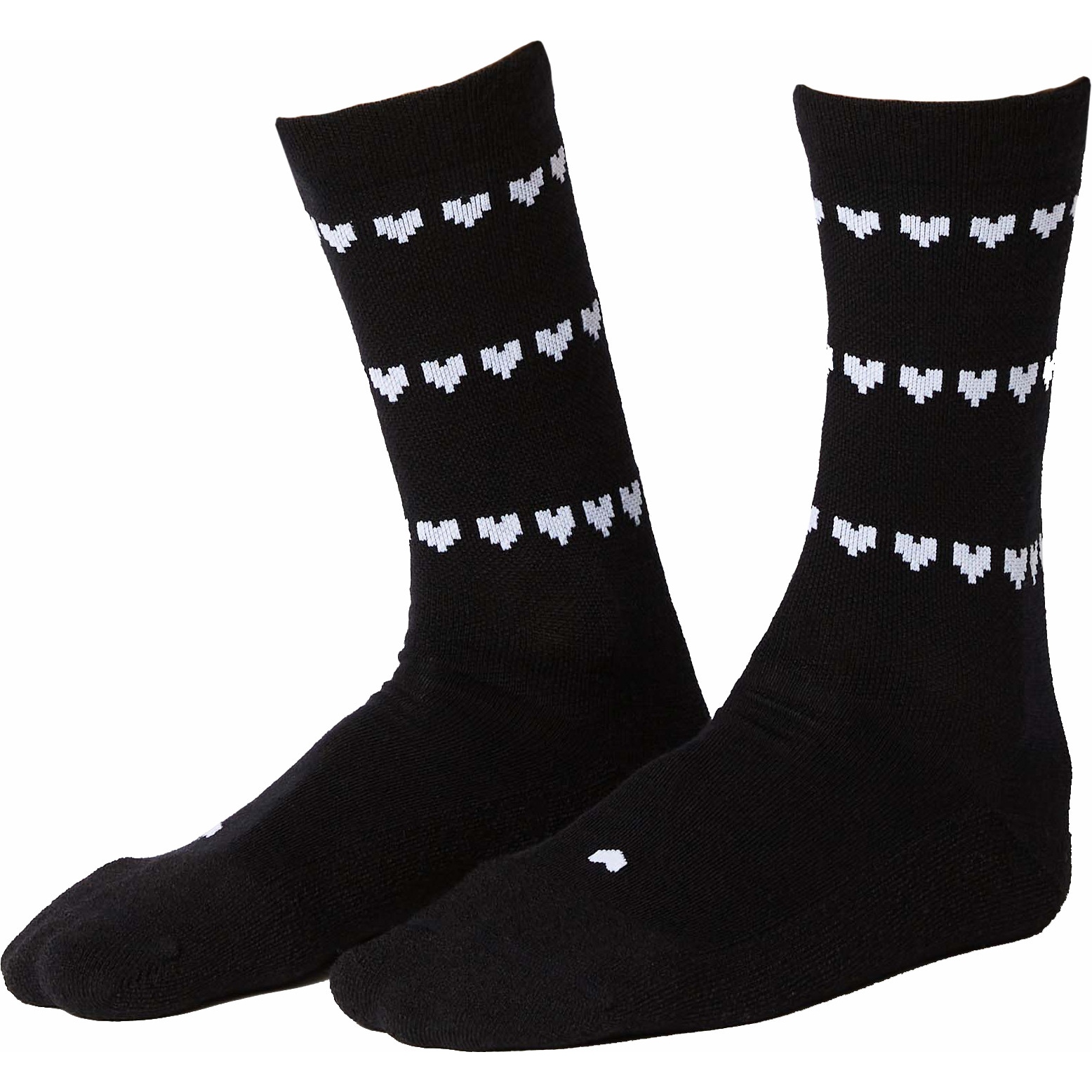Picture of FINGERSCROSSED Merino Cycling Socks - Heart - Black