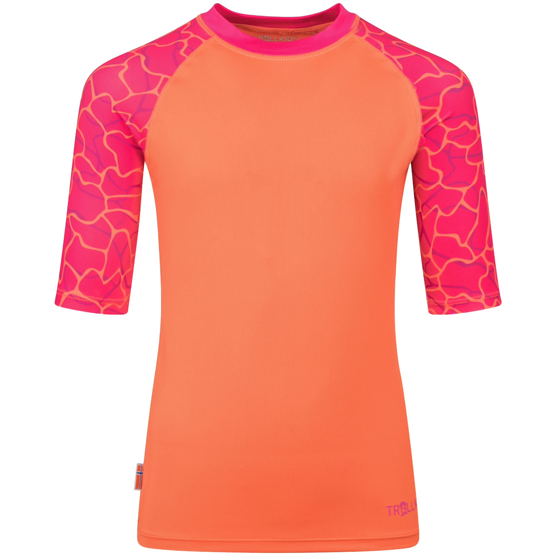 Produktbild von Trollkids Haukland Schwimm-Shirt Mädchen - Watermelon/Fireberry