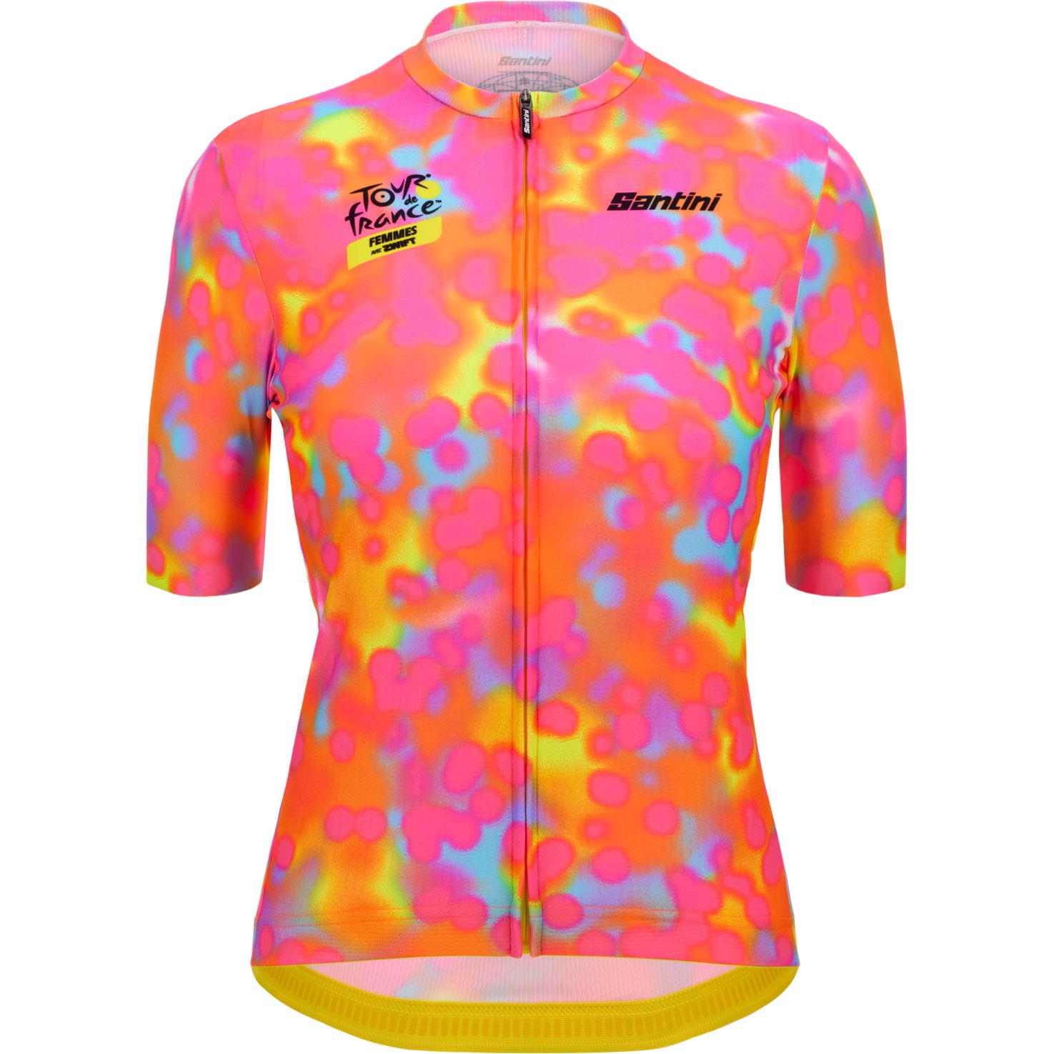 Picture of Santini Rotterdam Cycling Jersey Women - Tour de France™ Femmes avec Zwift 2024 Collection - RE940L75CROTD - print