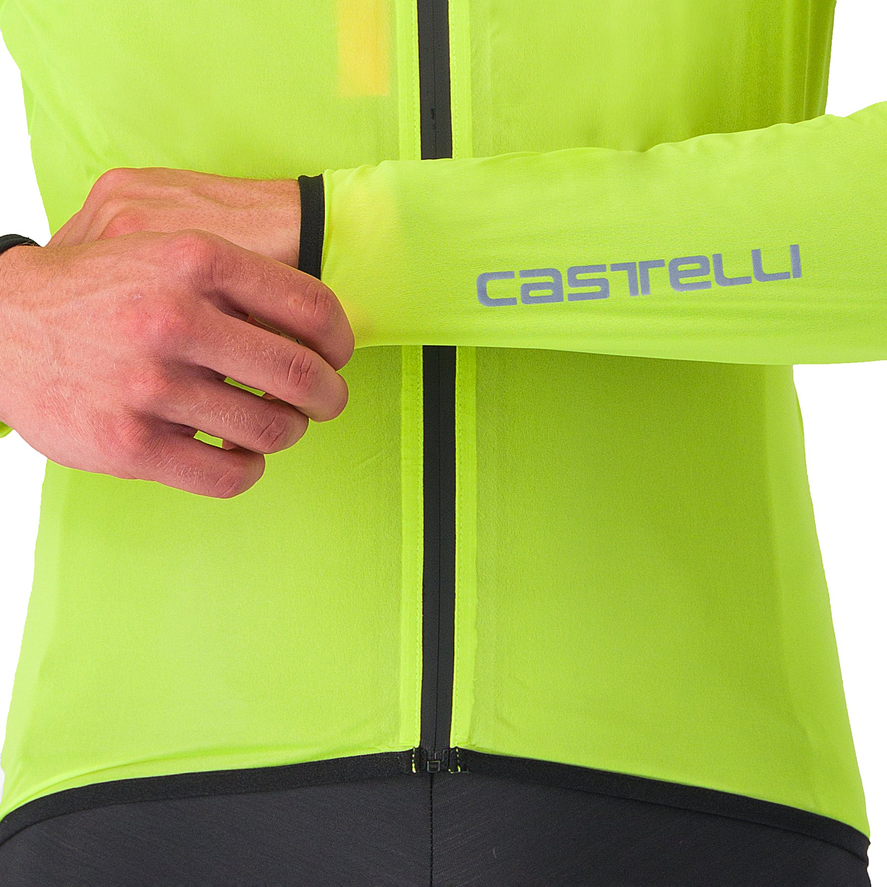 Castelli Squall Shell Jacket Men - electric lime/black 383 | BIKE24