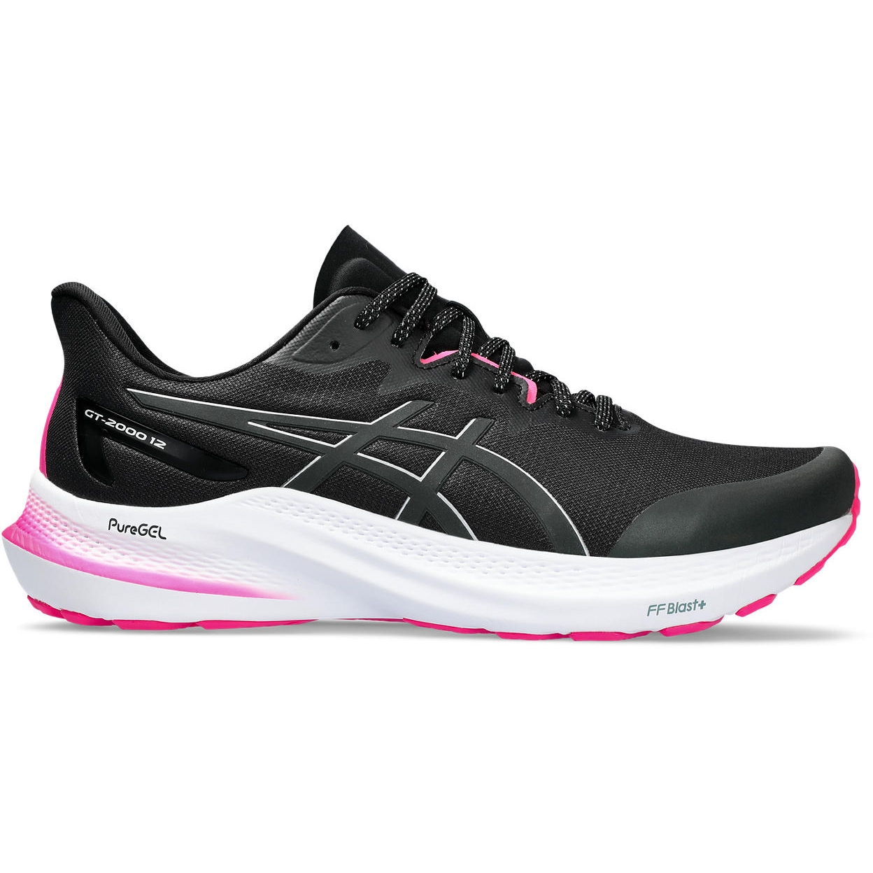 Image of asics GT-2000 12 Lite-Show Running Shoes Men - black/pure silver