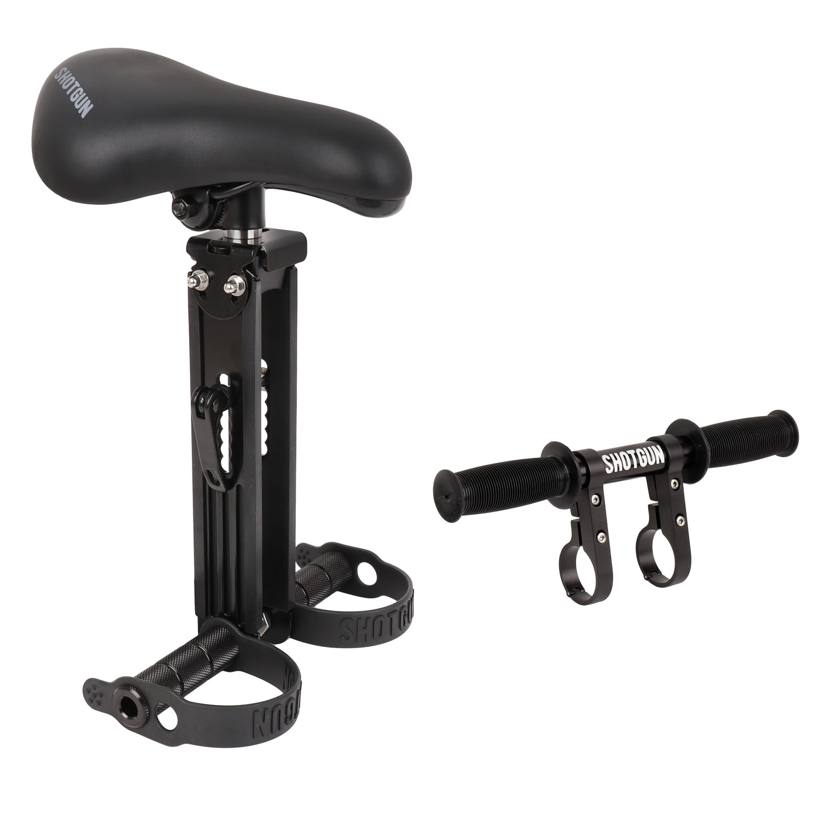 Productfoto van Shotgun Set Front Mounted MTB Child Bike Seat &amp; Handlebar - black