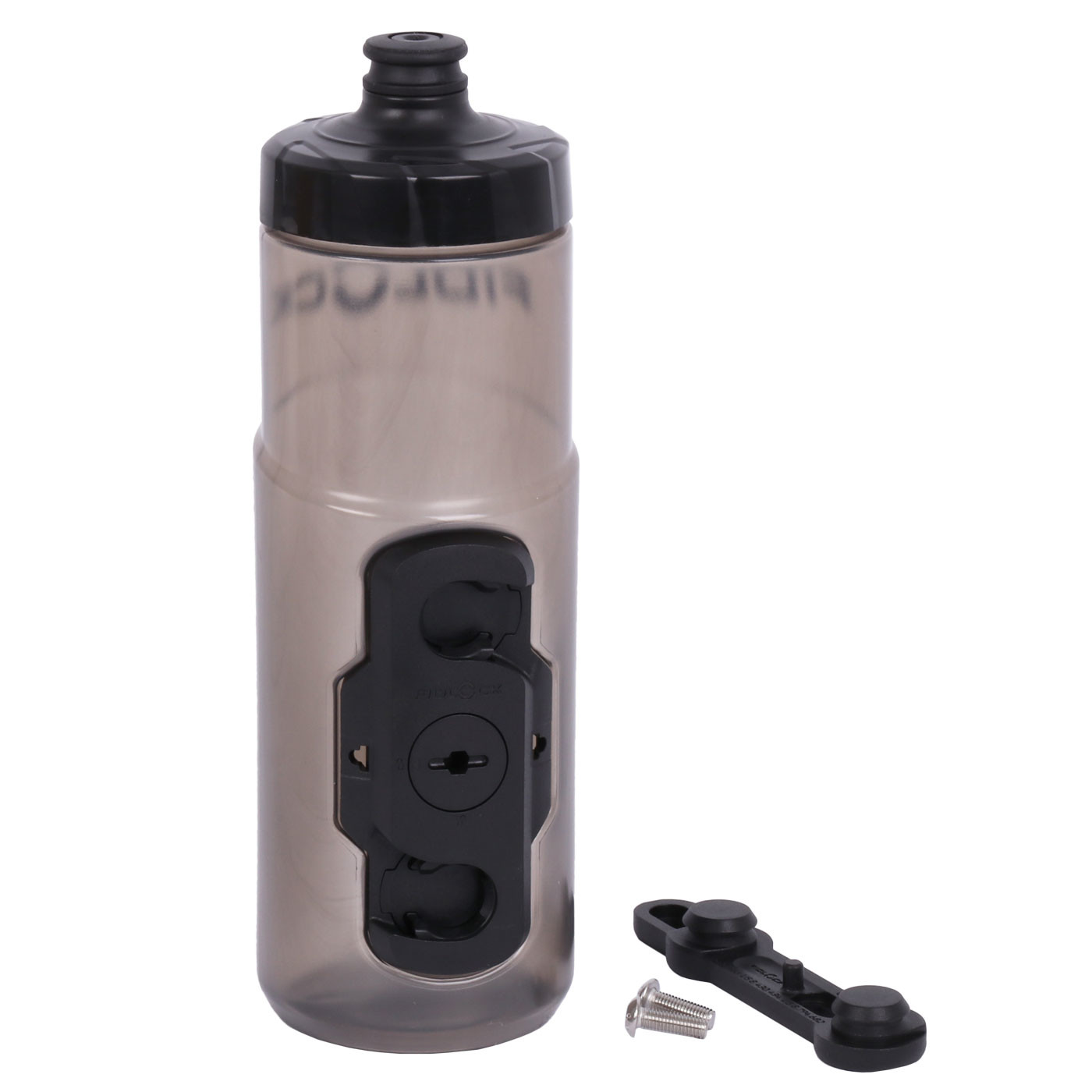 Productfoto van Fidlock Bottle Twist Set Drinkfles 600 ml + Bike Base Houder - Speciale Aanbieding - transparant zwart