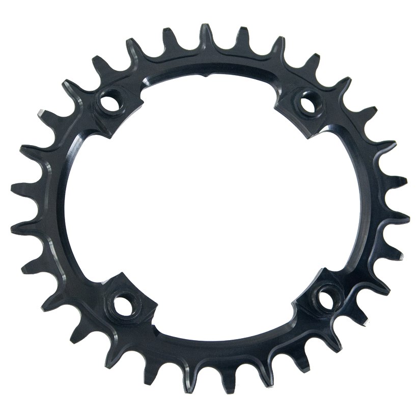 Picture of Garbaruk Melon MTB Chainring - 96 mm (Symmetrical) / Oval / Narrow-Wide - for Shimano Compact Triple - black