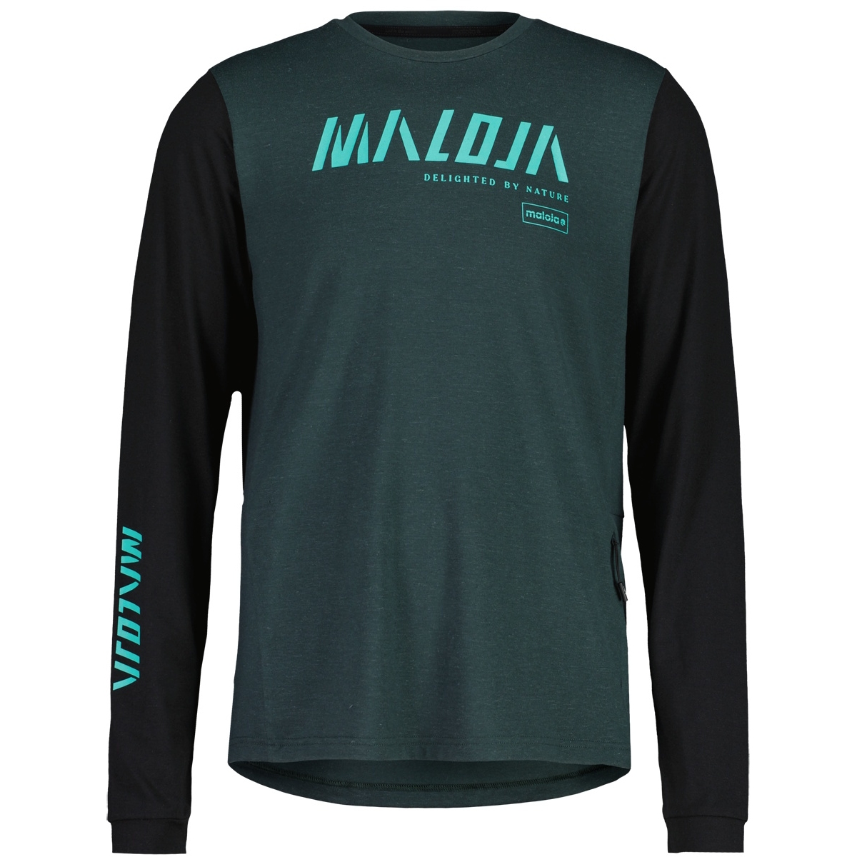 Maloja HaunoldM. Мужская футболка для эндуро - mountain pine multi 1276 зеленая
