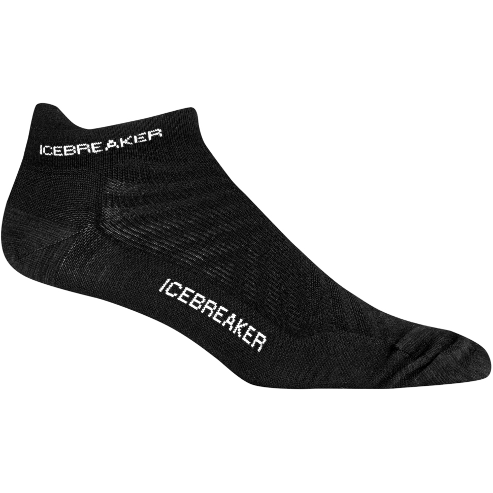 Picture of Icebreaker Men&#039;s Run+ Ultralight Micro Socks - Black/Snow