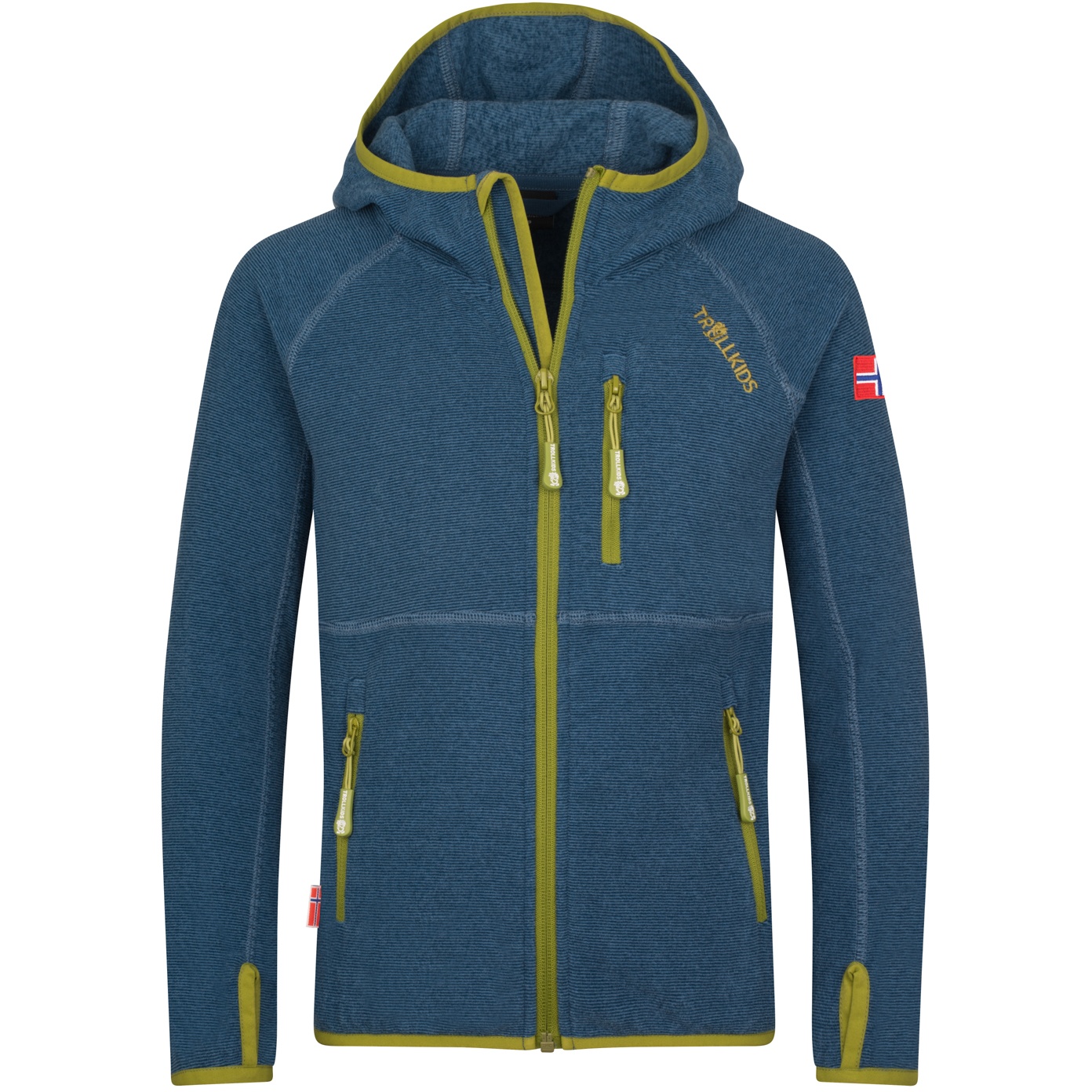 Produktbild von Trollkids Sandefjord Jacke Kinder - Madeira Blue/Pear Green