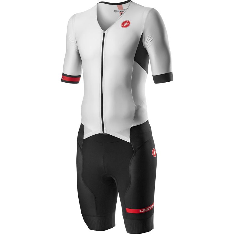 Picture of Castelli Free Sanremo 2 Suit Short Sleeve - white/black 101