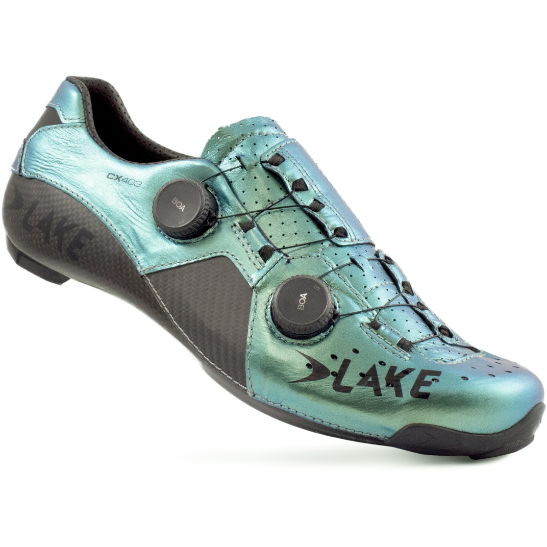 Picture of Lake CX 403-X Wide Road Shoe - chameleon green/black