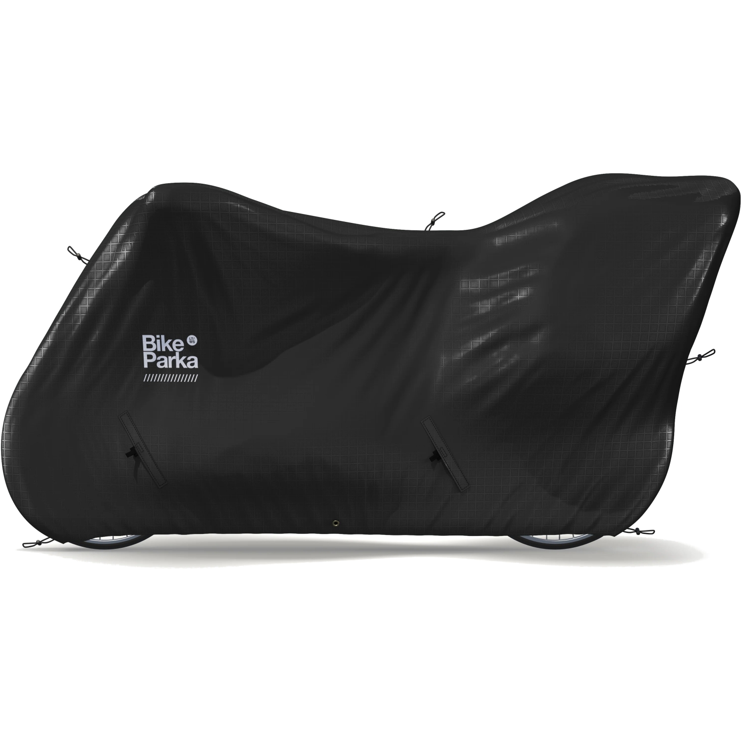 Bild von BikeParka Longtail mit Kindersitz Fahrradschutzhülle - Black - 210x130cm