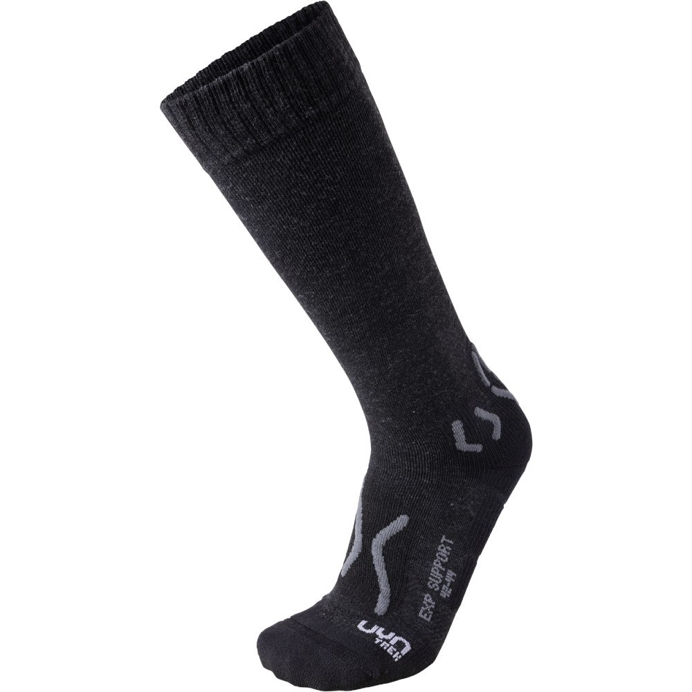 Picture of UYN Trekking Explorer Support Socks - Black Melange/Anthracite