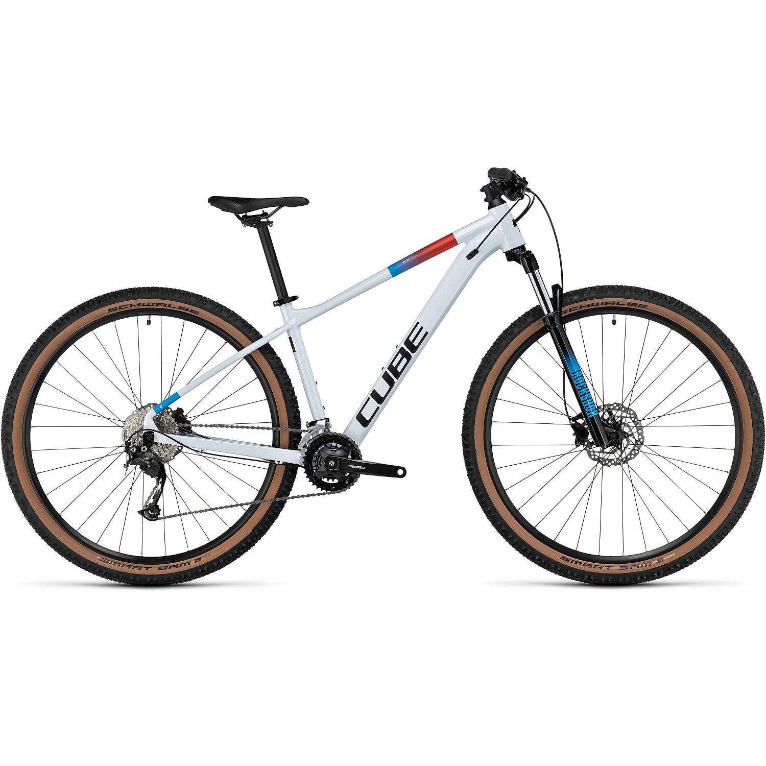 Picture of CUBE AIM SLX - Mountainbike - 2023 - white / blue / red