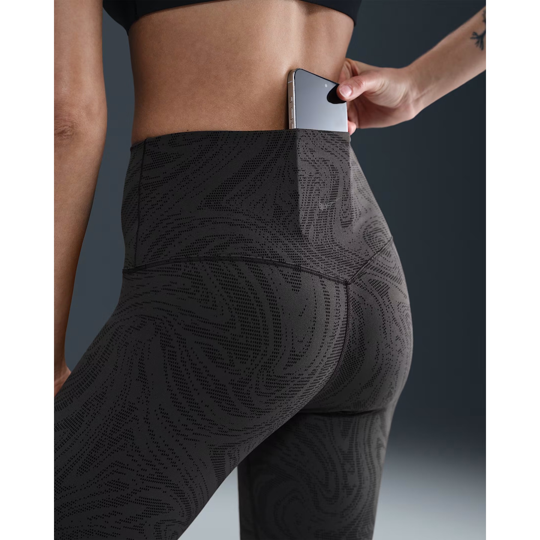 nike leggings grey and black