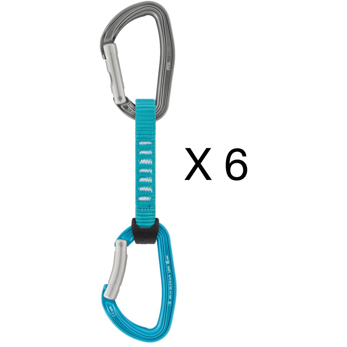 Photo produit de Petzl Dégaines Escalade - DJINN AXESS - 6 Pièces - turquoise