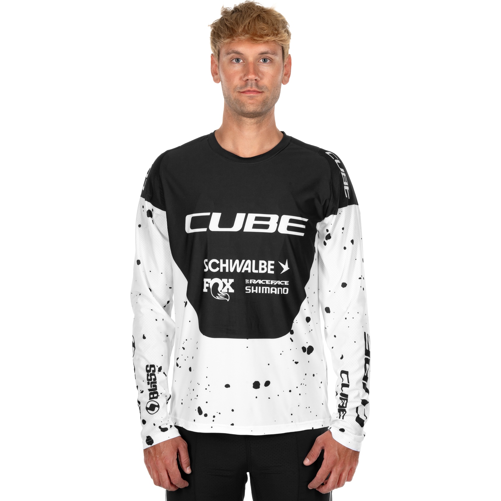 Produktbild von CUBE X Factory Racing MTB Langarmtrikot Herren - black´n´white