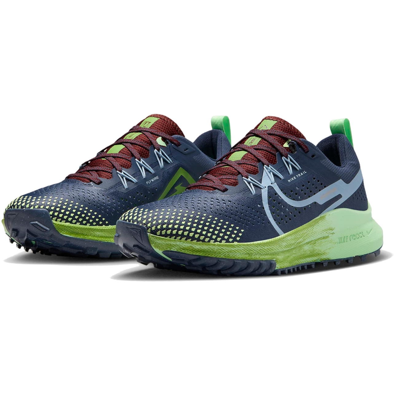 Nike React Pegasus Trail 4 Trailrunningschuhe Damen thunder blue chlorophyll vapor green light armory blue DJ6159 403