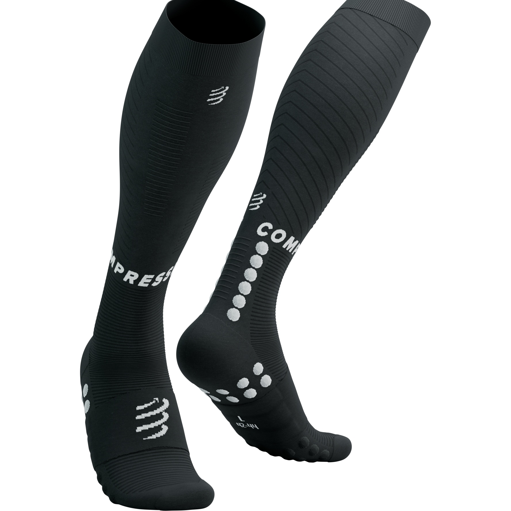 Bild von Compressport Full Recovery Kompressionsstrümpfe 2.0 - schwarz/weiß
