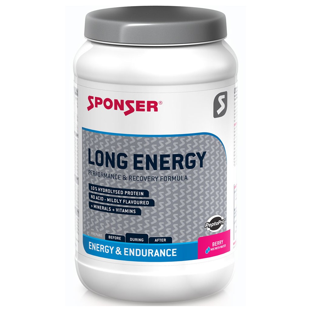 Productfoto van SPONSER Long Energy Berry - Koolhydraat-Elektrolyt Drankpoeder - 1200g