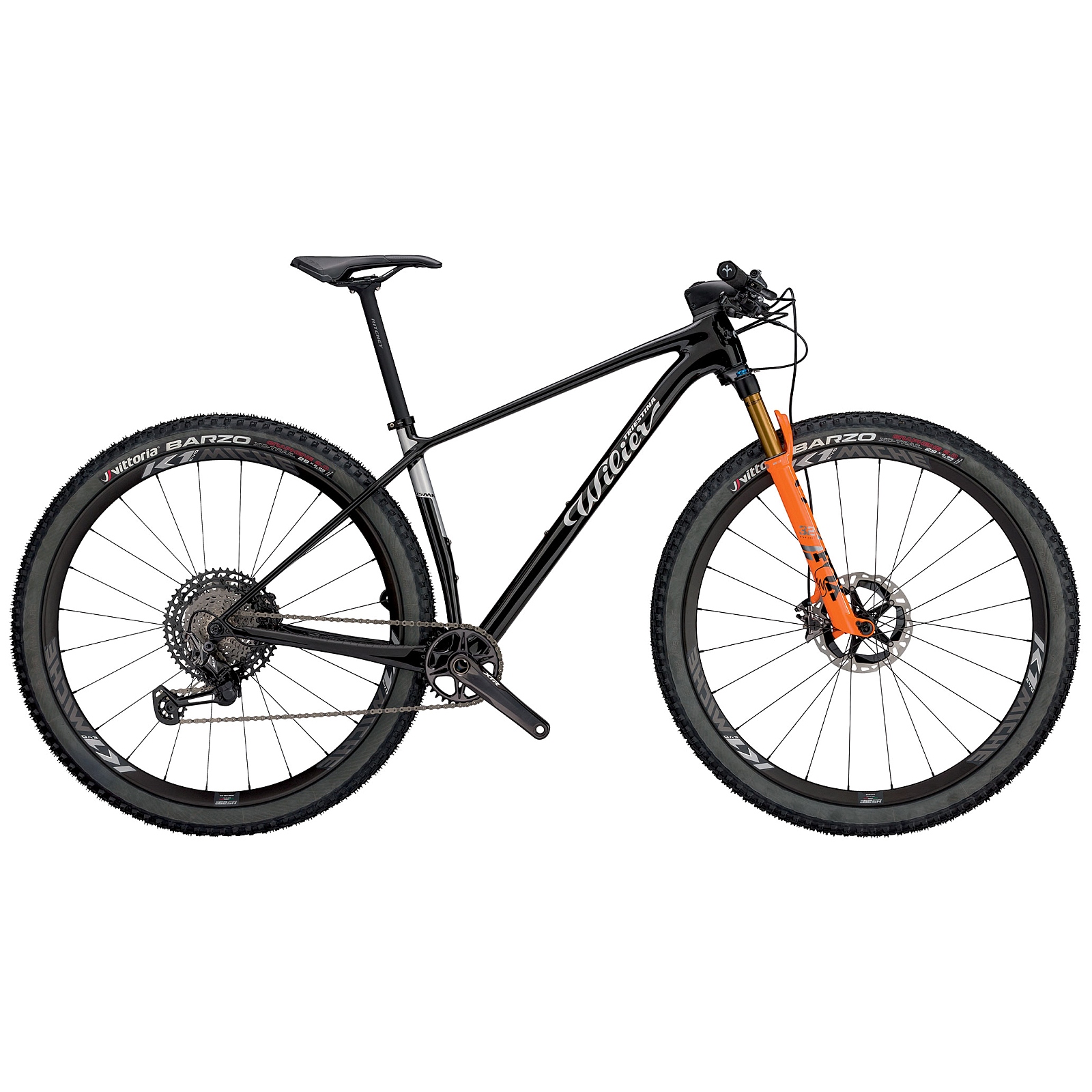 Productfoto van Wilier USMA SLR - SRAM GX AXS - Miche 966 - 29&quot; Carbon Mountain Bike - 2023 - black / silver glossy