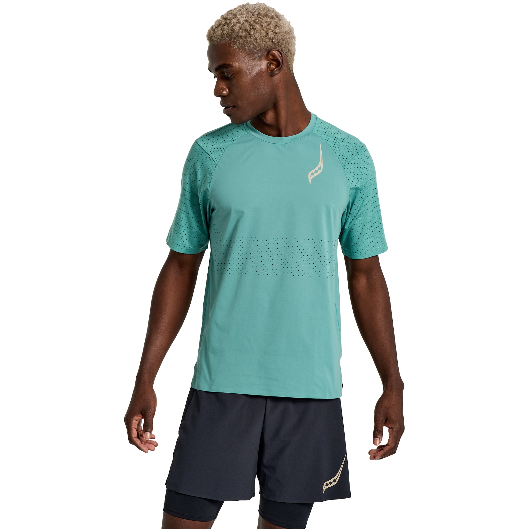 Picture of Saucony Pinnacle Short Sleeve Shirt - moss