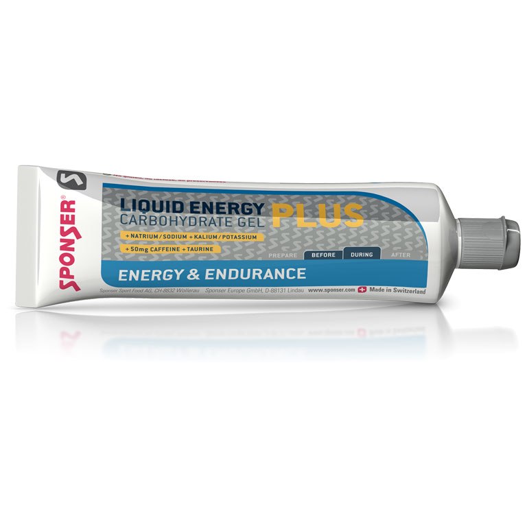 Produktbild von SPONSER Liquid Energy Plus - Kohlenhydrat-Gel + Koffein - Tube - 20x70g