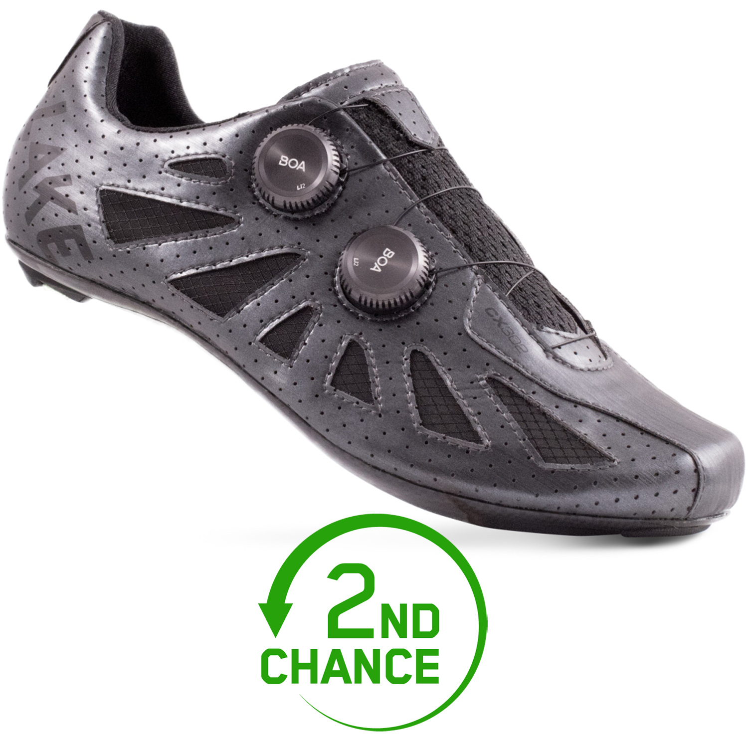 Bild von Lake CX302 Rennradschuhe Herren - metal/schwarz - B-Ware