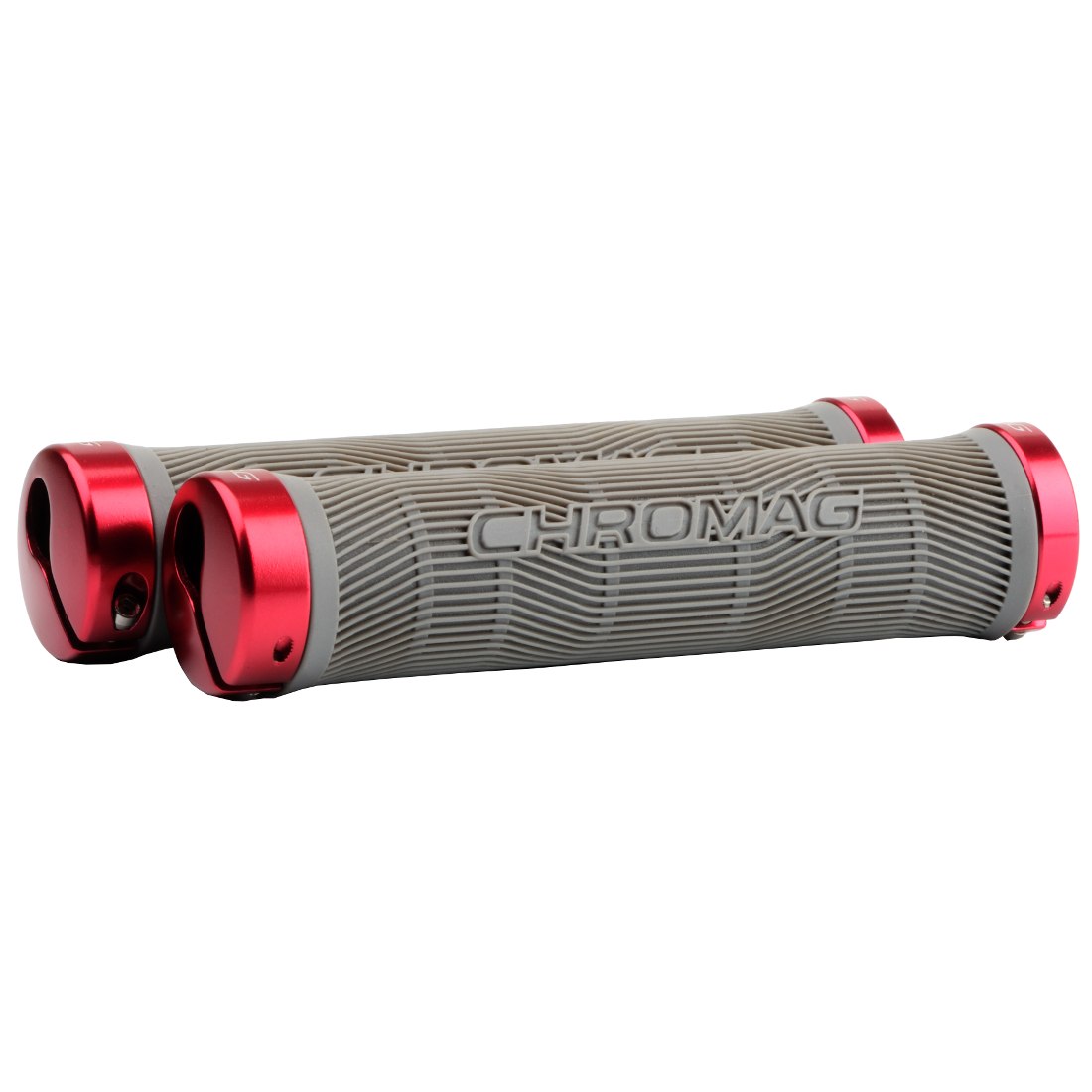 Picture of CHROMAG Palmskin Grip Handlebar Grips - grey/red